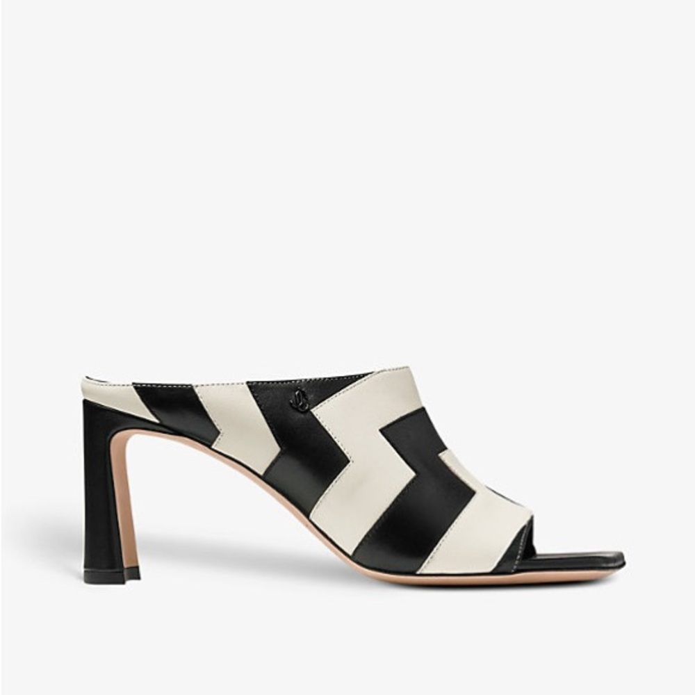 New JIMMY CHOO Kinley 75 two-tone leather mules $895 35